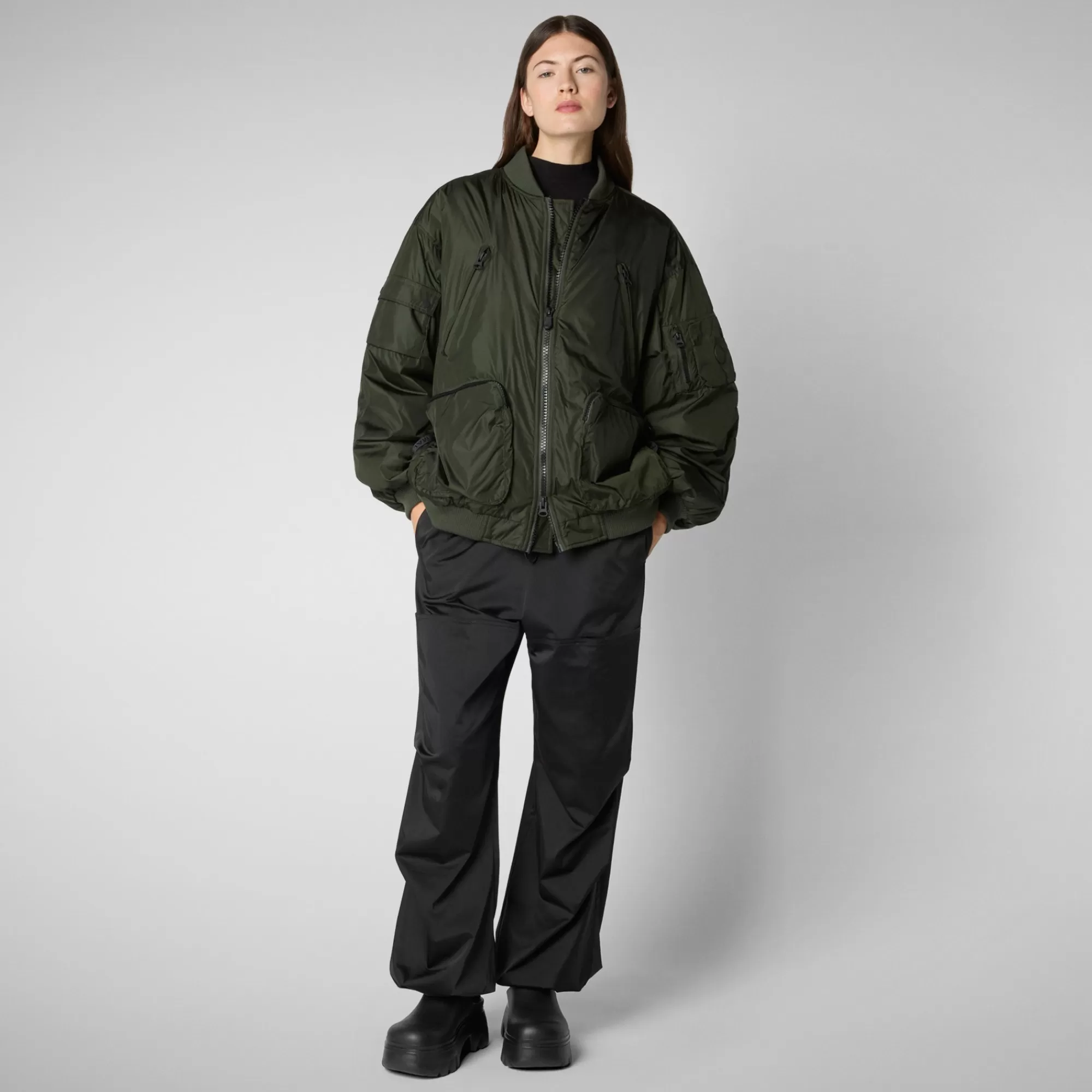 Femme/Homme Save The Duck Blouson Aviateur Unisexe Usher