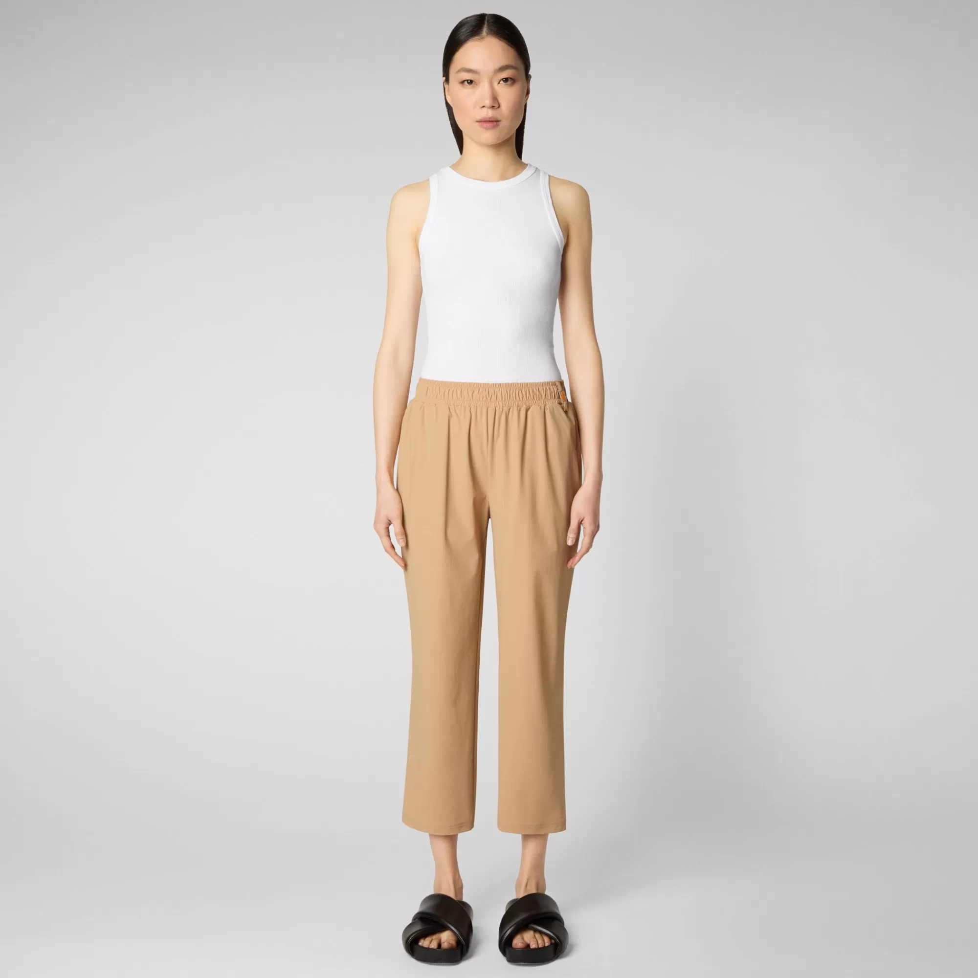 Femme Save The Duck Pantalon Milan Biscuit Beige Pour Femme