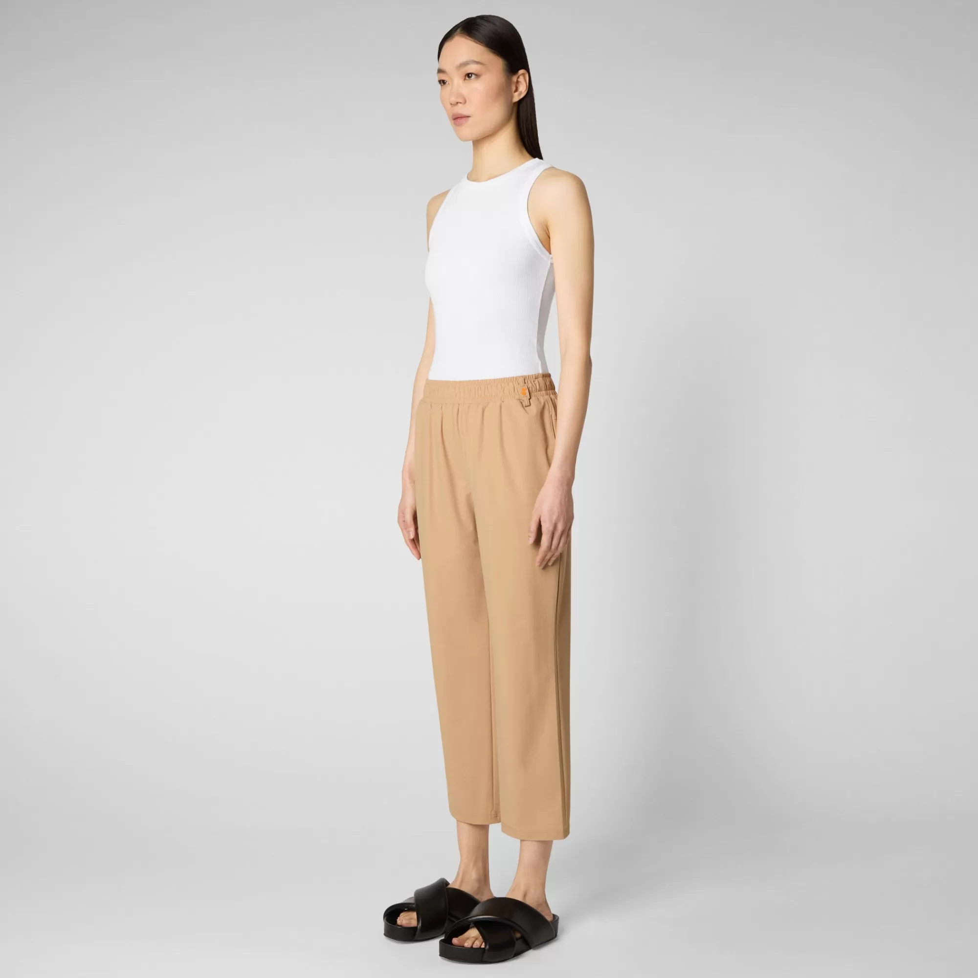 Femme Save The Duck Pantalon Milan Biscuit Beige Pour Femme