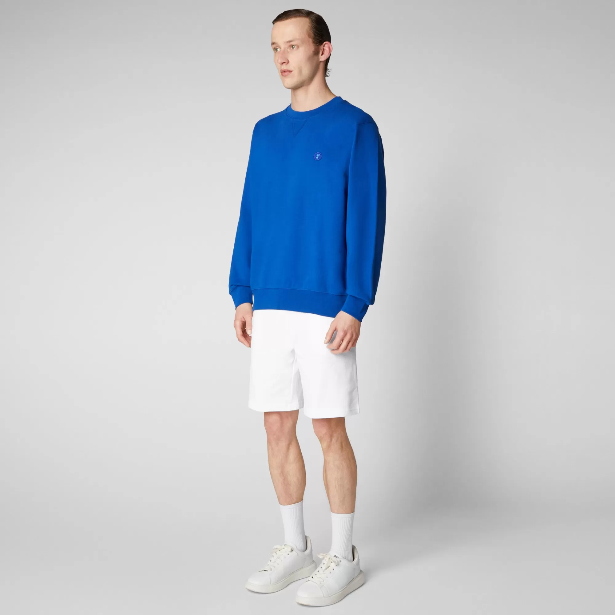 Homme Save The Duck Sweatshirt Silas Bleu Cybernétique Pour Homme